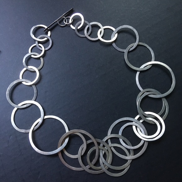 2pc Sterling silver link necklace & bracelet set - Picture 8 of 10